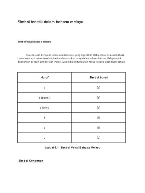 Simbol Fonetik Dalam Bahasa Melayu Pdf
