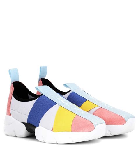 Emilio Pucci Suede Trimmed Sneakers Shoes Sneakers Low Tops