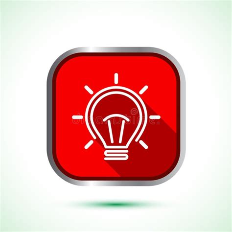 Electric Light Bulb Icon Design Illustration Creative Idea Icon Red
