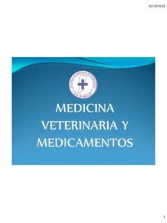 Medicina Veterinaria Y Medicamentos Para Pasar A Pdf Medicina