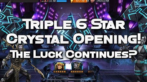 Triple 6 Star Crystal Opening Lucky Again Marvel Contest Of Champions Youtube