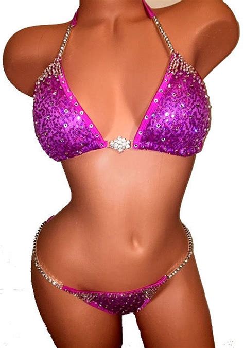 Crystal Rhinestone Bikini Connector Pc Set Npc Ifbb Etsy