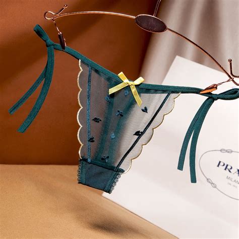 Jual Sexy Thong Tali Renda Dasi Samping Transparan Celana Dalam Wanita Hot Seksi Low Waist G