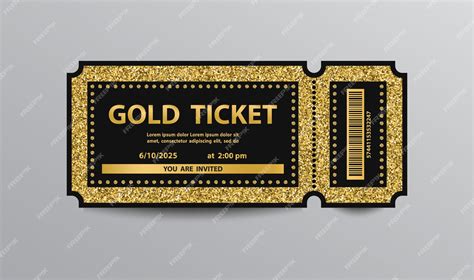 Gold Ticket Template