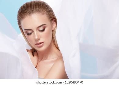 Cute Blonde Girl White Background Wearing Stock Photo Shutterstock