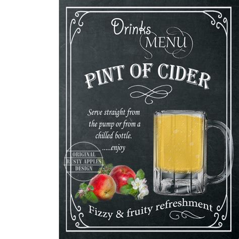 Pint Of Cider | Pub Signs & Cocktails | Pub Favourites