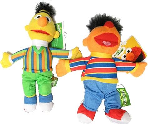 Sesamstraße Paar 2 Plüsch 20cm Bert und Ernie Original Offizielle