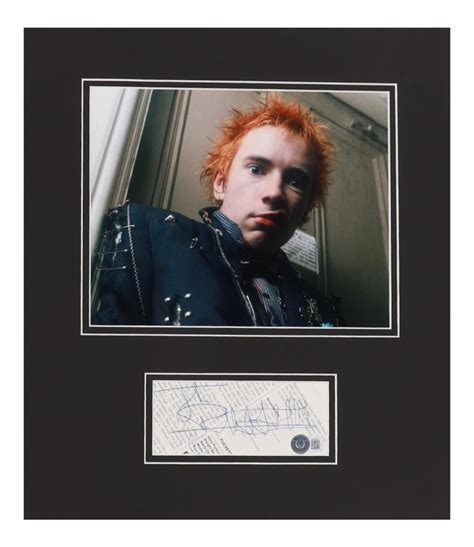 Johnny Rotten Signed The Sex Pistols Custom Matted Cut Beckett Pristine Auction