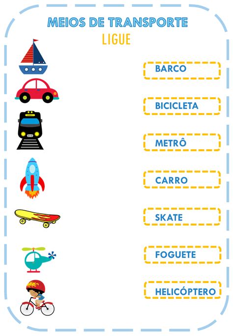 Meio De Transporte Educação Infantil - Meios de transporte alfabetização atividade 8 – Artofit