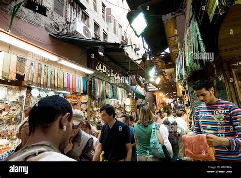 Khan El Khalili Bazaar Cairo Egypt Stock Photo Alamy