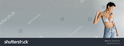 Brunette Woman Sexy Tattooed Body Wearing Stock Photo Shutterstock