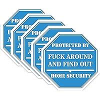 Amazon Protected By Sign Fuck Around And Find Out Home Security Handmade Products