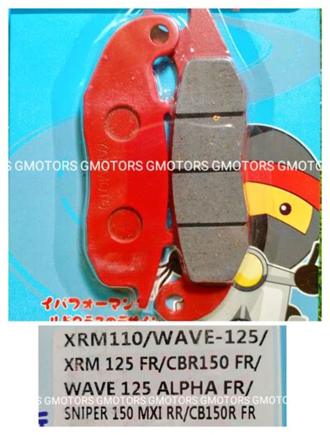 Brakepad Xrm 110 Wave 125 Xrm 125 Front Cbr 150 Front Wave 125 Alpha