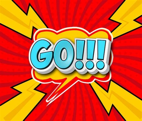 Premium Vector Go Pop Art Comic Style Background