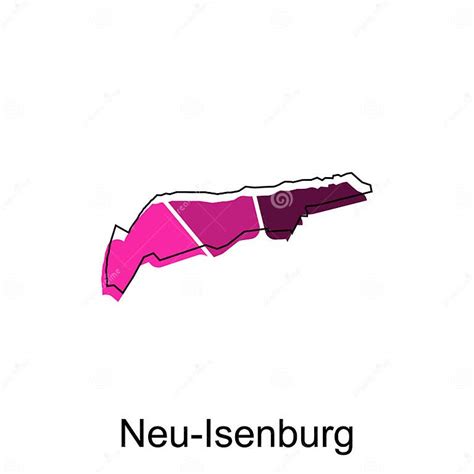 Neu Isenburg Map. Vector Map of the German Country. Borders of for Your ...