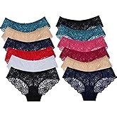 Wealurre Womens Underwear Lace Sexy Panties Bikini Panty For Women Seamless Hipster Pack At