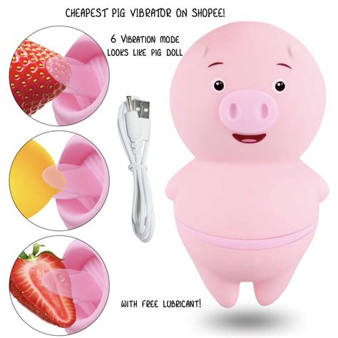 Janeena New Cute Tongue Licking Pig Female Battery Operated Vibrator Clit Vagina Massage Female