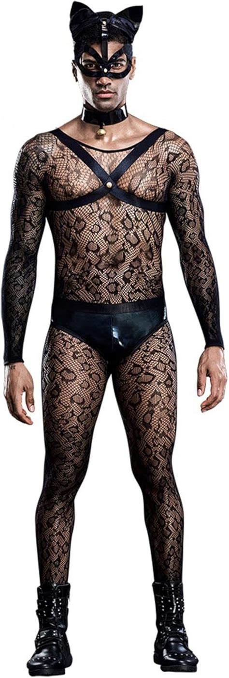 Amazon Sipumia Mens Cosplay Costume Tuxedo Sexy Lingerie Set Role Play Cat Men S Uniform