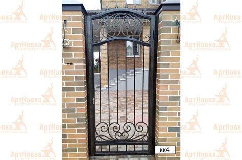 Калитка с ажурными коваными элементами - ArtKovka.Pro
