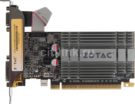 Характеристики Видеокарта Zotac NVIDIA GeForce 210, 1ГБ, DDR3, Low ...
