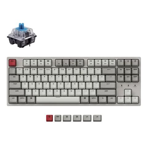 Keychron C1 Hot Swappable Wired Mechanical Keyboard For Mac Layout Keychron Mechanical Blue