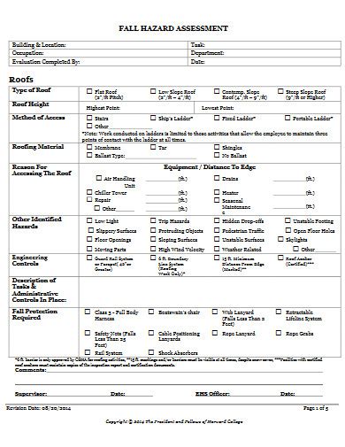 Hazard Assessment Form 10 Examples Format How To Create Pdf