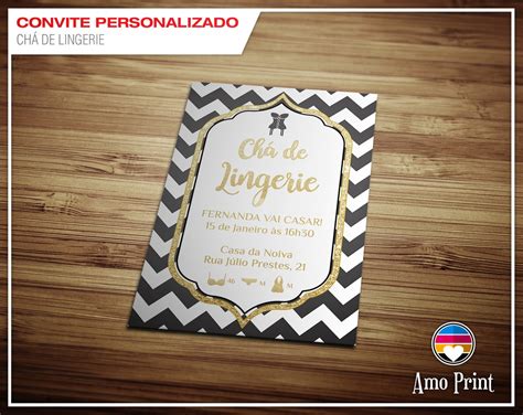 Convite Chá de Lingerie Elo Produtos Especiais