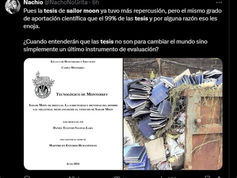 Sailor Moon Me Hizo Gay Tesis Del Tec De Monterrey Genera Intenso Debate En Redes Sociales