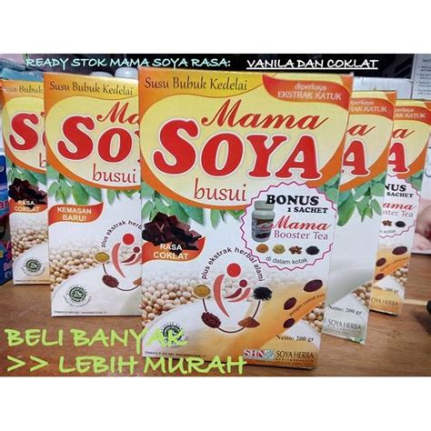 Jual Mama Soya Pelancar Asi Minuman Untuk Busui Exstra Daun Katuk