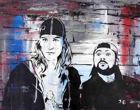 Jay And Silent Bob Original Stencil Art Print Signed Katie Atkins