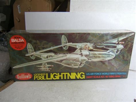 Guillow S Giant Scale Lockheed P Lightning Flying Balsa Model