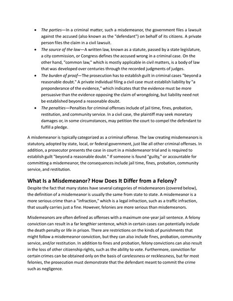 Understanding the legal difference between a misdemeanor criminal record 11