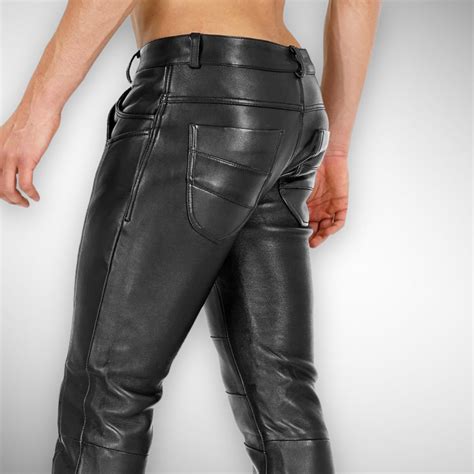 Men S Hot Gay Leather Pants Genuine Lambskin Leather Etsy