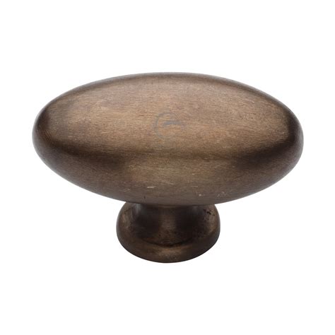 Bronze Rustic Cabinet Knob Oval Design 50mm Prestige Hardware