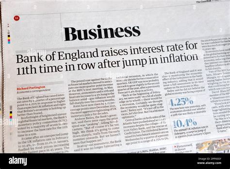 El Banco De Inglaterra Sube La Tasa De Interés Por 11th Vez