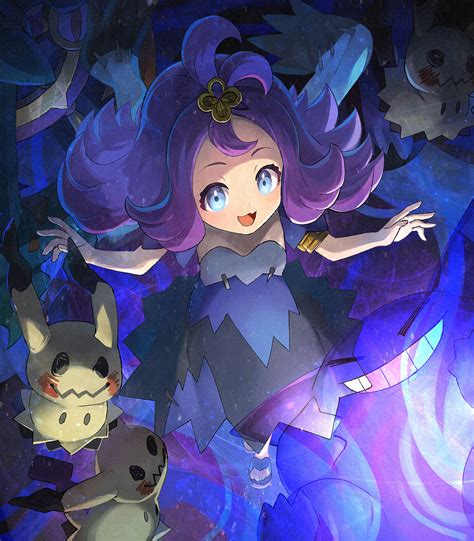 Gengar Mimikyu Acerola And Dhelmise Pokemon And 1 More Drawn By