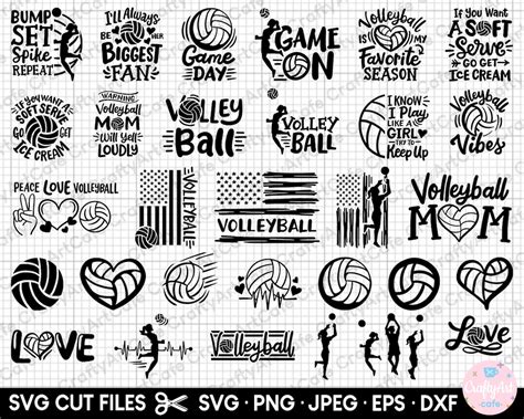 Volleyball Svg Bundle Volleyball Png Bundle Cricut Commercial Use Etsy