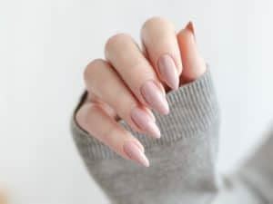 Chic And Timeless Nude Almond Nail Designs