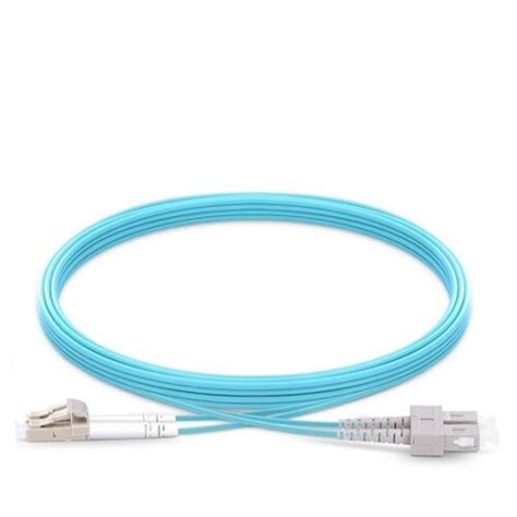 2M LC UPC To SC UPC Duplex 2 0mm 10G OM3 Multimode Fiber Optic Patch