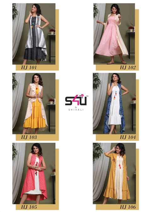 S4u Shivali Hello Jacket Vol 5 Fancy Fabric Readymade Kurtis With