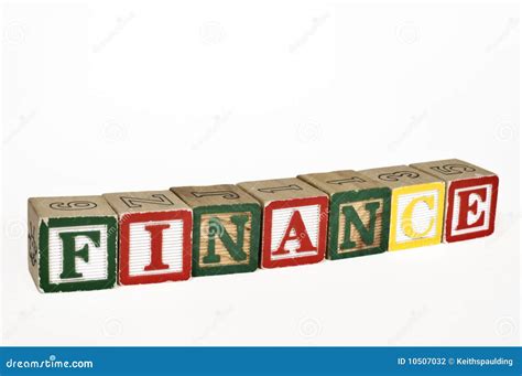 finance blocks horizontal stock photo image  white