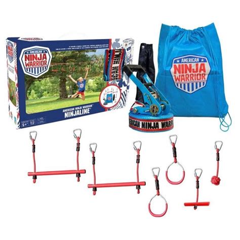 American Ninja Warrior Ninjaline Portable Jungle Gym And Training Set