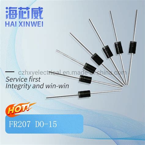 Semiconductor Diode Rectifier Fr207 with Do-15 Package 1000V/2A Fast ...