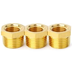 Chillwaves Pcs Brass Pipe Fitting Reducer Hex Bushing Npt Male X