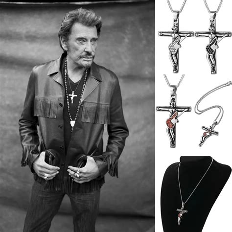 Pendentif guitare croix colliers hommes bijoux chaîne en acier