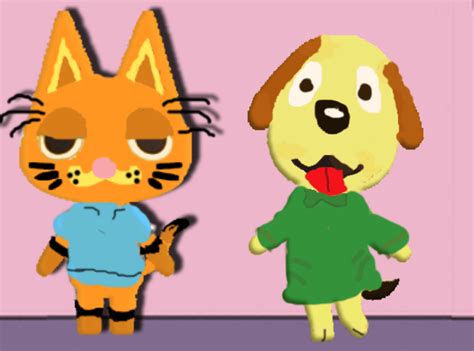 I Drew Garfield And Odie As Villagers Ranimalcrossing