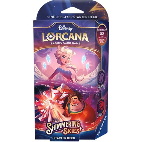 Disney Lorcana Shimmering Skies Starter Deck Amethyst Ruby Guardian Games