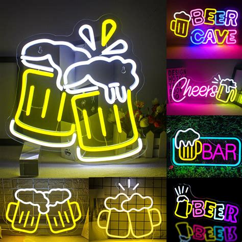 Jual Beer Cheers Neon Sign Led Sign For Wall Decor Beer Man Cave Bar Home Pub Party Club