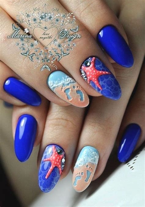 46 Creative Ocean Nail Art Design Ideas Best For Summer Creative