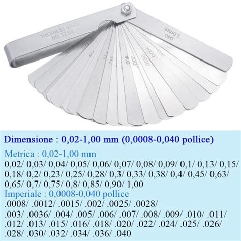 Jauge D Paisseur Pliable De Pr Cision Avec Lames Outil De Mesure D